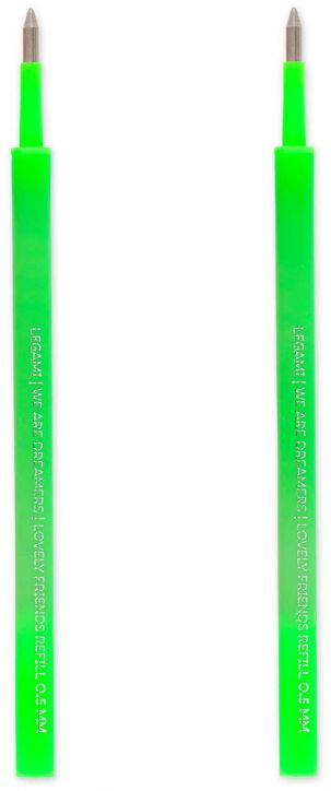 Комплект пълнители за гел химикалки Legami, 2 бр. неоново зелени
