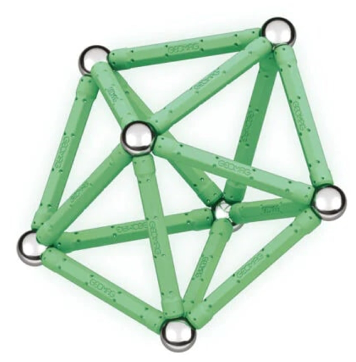 Магнитен конструктор Geomag - Glow, 60 части
