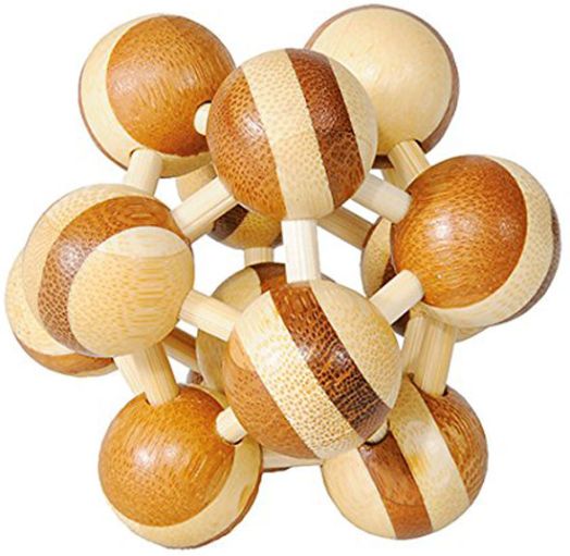 3D пъзел от бамбук - Атом 2