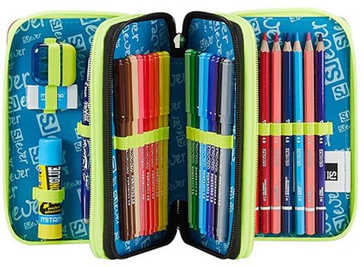 Ученически несесер Seven SJ Ever Playjam с три отделения, пълен