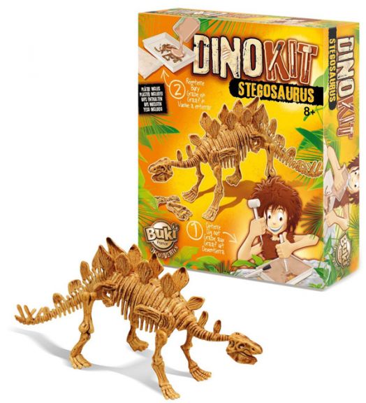 Открий и сглоби скелет на динозавър Buki - Стегозавър