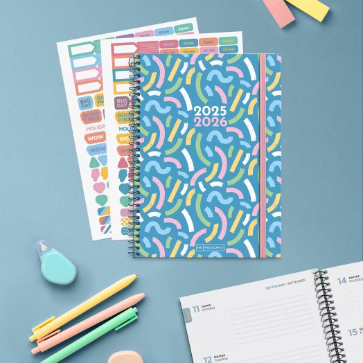 Седмичен тефтер - органайзер Miquelrius Serpentine от септември 2025 до юни 2026 г.