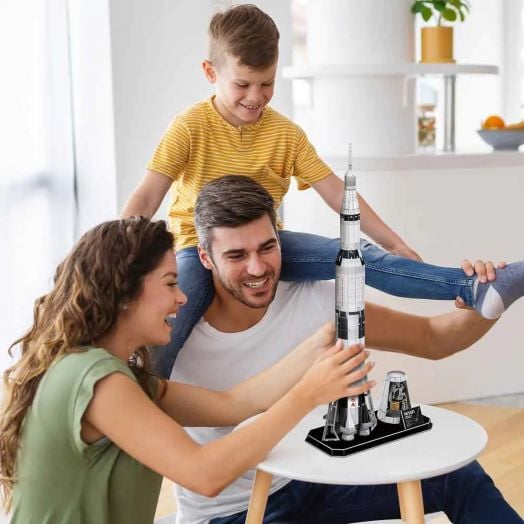 3D пъзел Cubic Fun - NASA Ракета Apollo Saturn V, 136 части