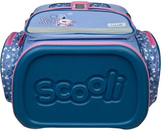 Комплект ученическа раница Мини Маус, ергономик - светлосин цвят