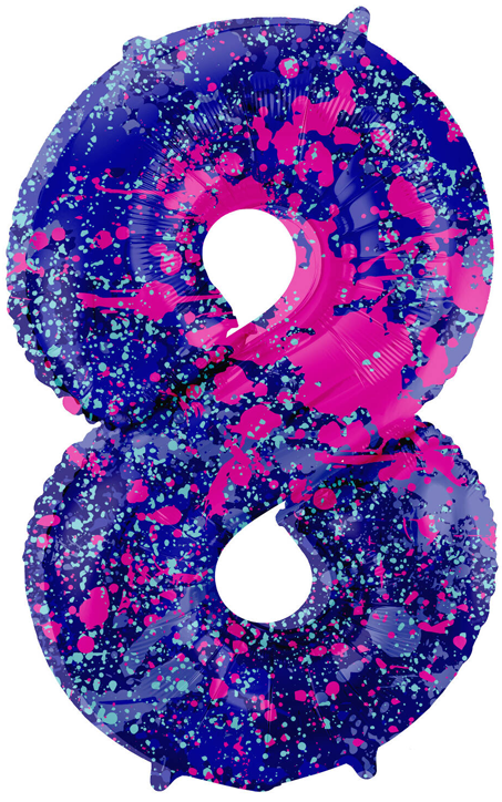Фолиев балон Folat - Цифра 8, лилав, 86 см.