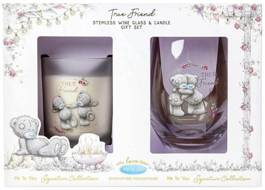 Комплект Me To You - Свещ и чаша за вино