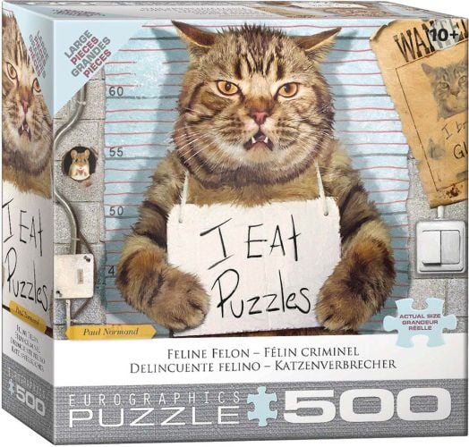 Пъзел Eurographics - Felony Cat, 500 части