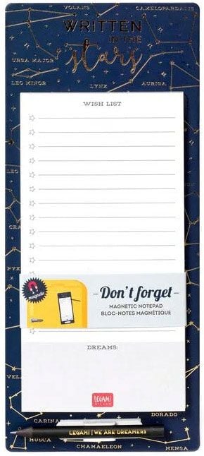 Магнитен пад за бележки с молив Legami - Stars