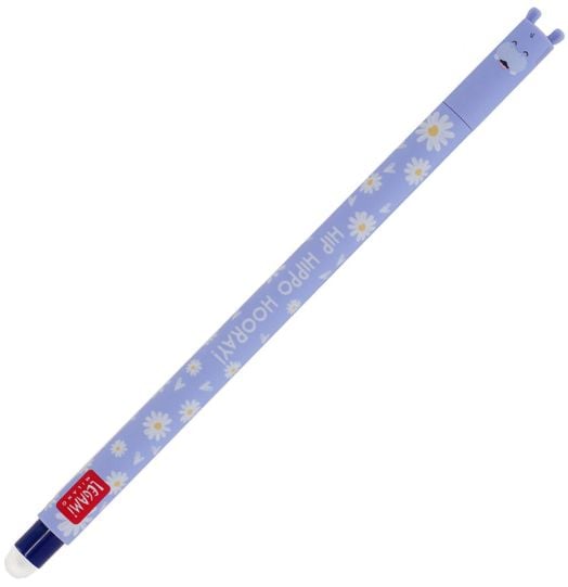 Изтриваема гел химикалка Legami Hippo с капачка и гумичка