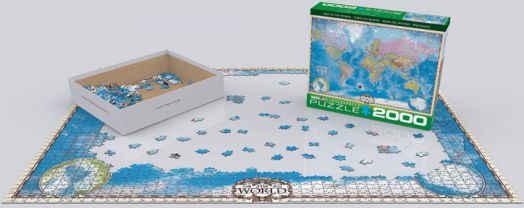 Пъзел Eurographics - Карта на света, 2000 части