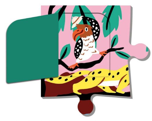 Пъзел с повдигащи се капачета Mudpuppy - Сафари, 12 части