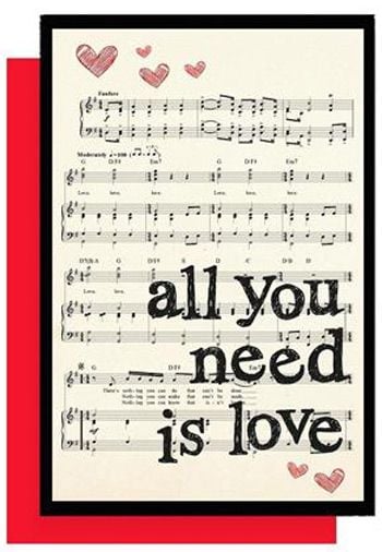 Картичка Legami - All You Need Is Love