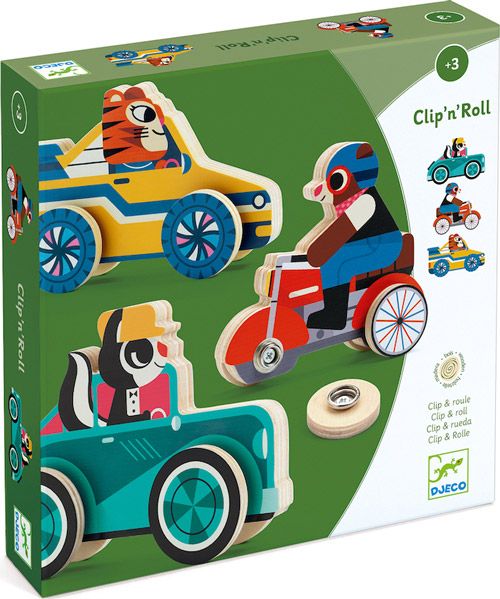 Дървена играчка Djeco: Clipcar