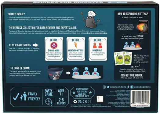Настолна игра: Exploding Kittens Recipes For Disaster