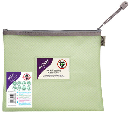 Папка с цип Snopake Mesh Zippa Bag A5, пастелно зеленo