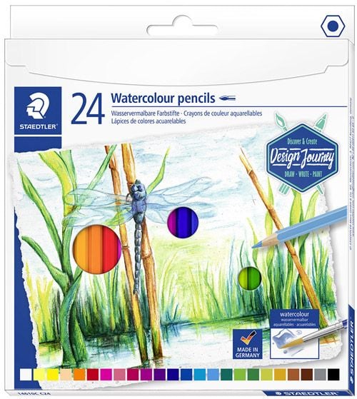 Комплект акварелни моливи Staedtler Design Journey, 24 цвята