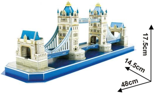 3D пъзел Cubic Fun - Тауър Бридж, 52 части