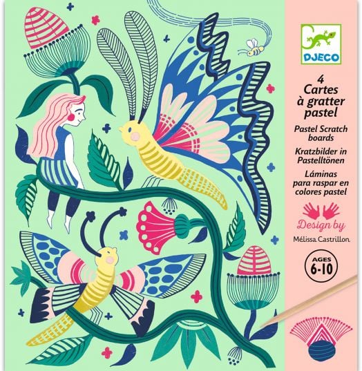 Скреч картини Djeco - Градина на фантазията