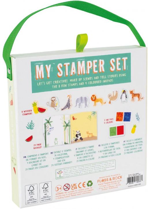 Детска игра с магнити и оцветяване Floss & Rock - Jungle