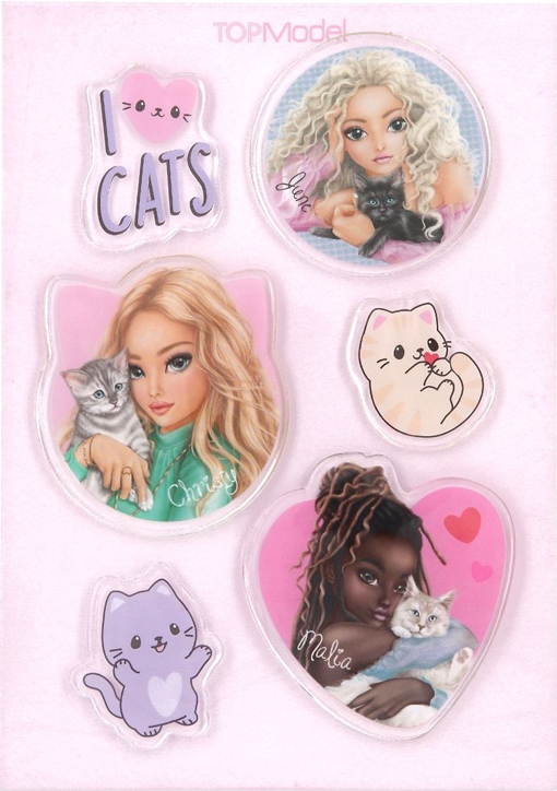 Силинкови стикери Top Model, 6 броя, асортимент