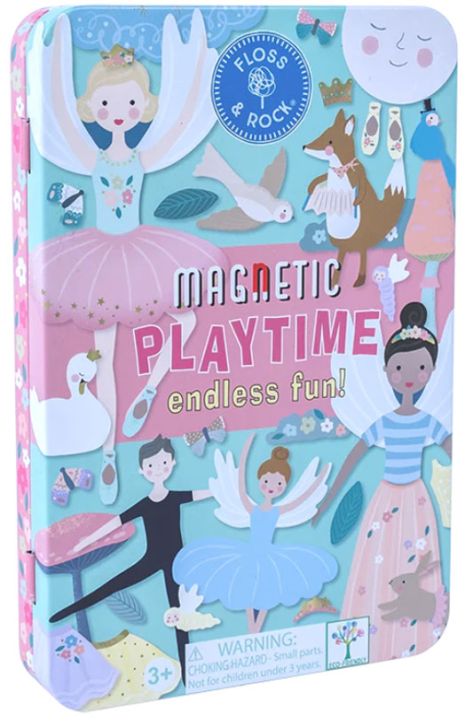 Кутия с магнити Floss & Rock, Magnetic Playtime, Enchanted - Балерини