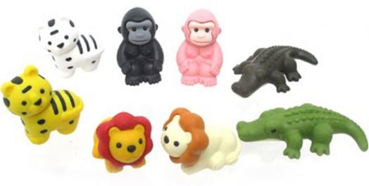 Ученическа гума за триене Iwako Puzzle - Сафари