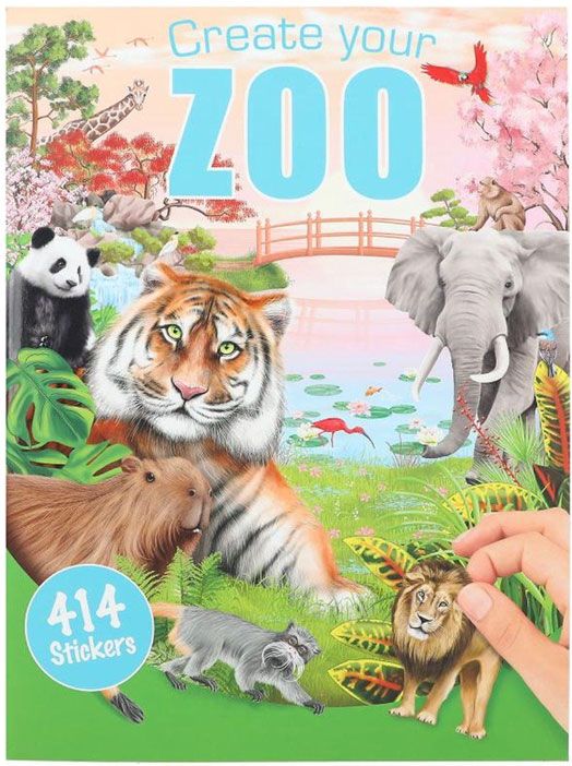 Книжка със стикери Depesche - Зоологическа градина