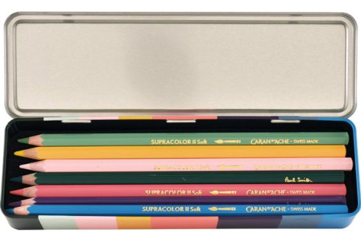 Комплект цветни моливи Caran d'Ache Supracolor Soft Paul Smith, 8 цвята