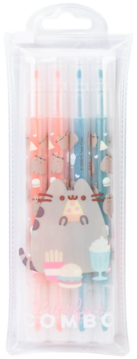 Комплект двувърхи флумастeри Pusheen