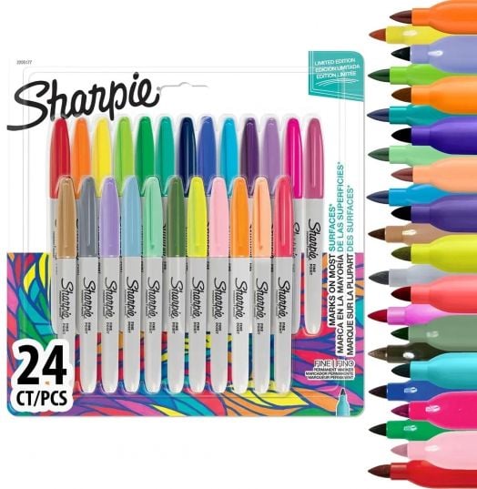 Комплект перманентни маркери Sharpie Seasonal, 24 цвята