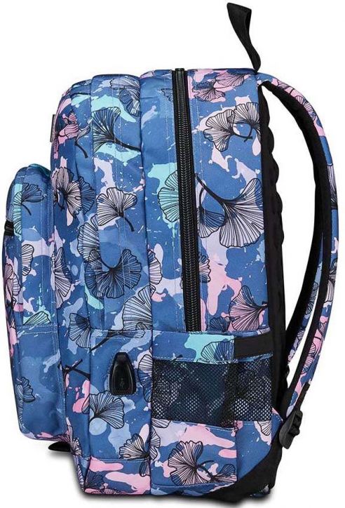 Ученическа раница Seven Freethink Reflex Blue 2024 с две отделения и USB порт