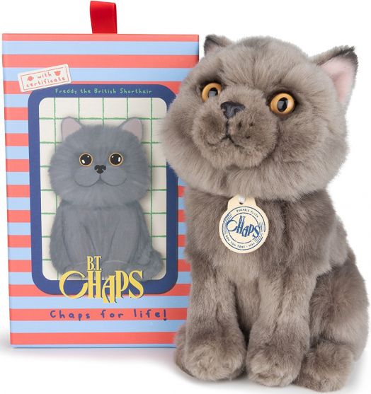 Плюшена играчка B.T. Chaps - Freddy the British Shorthair в подаръчна кутия 17 см.