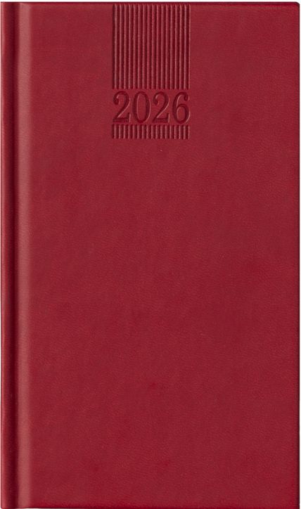 Червен джобен тефтер-органайзер Поло 2026