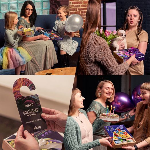 Творчески комплект Okto - Декорация с лек моделин - цветя 