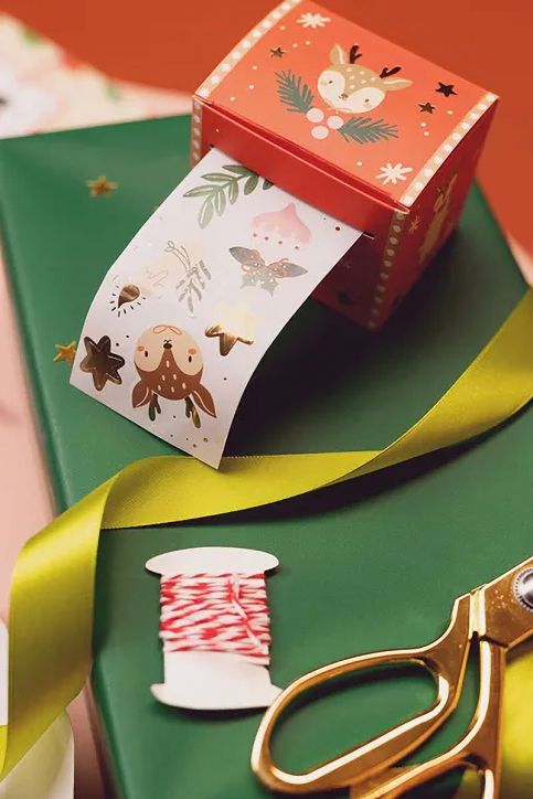 Мини стикери PartyDeco - Весела Коледа