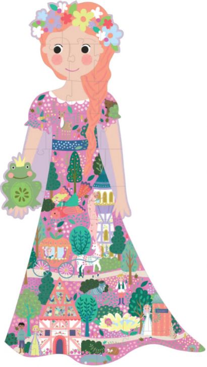 Пъзел Floss & Rock, Fairy Tale - Принцеса и жаба, 40 части