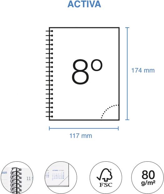 Седмичен тефтер - органайзер Miquelrius Love от септември 2025 до юни 2026 г.