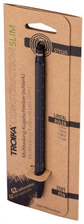 Химикалка Troika Construction Slim, черна