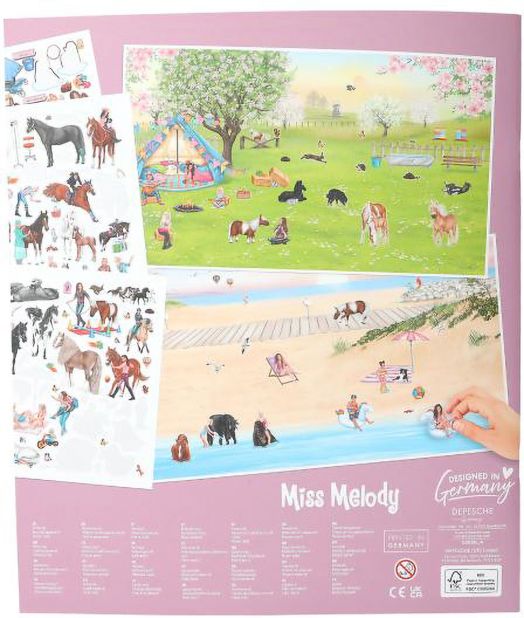 Книжка със стикери Miss Melody - Кончета