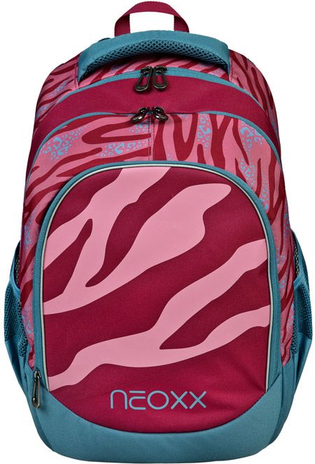 Ергономична ученическа раница Neoxx, червени пламъци