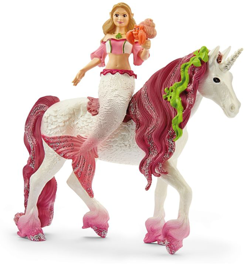Фигурка Schleich: Русалка Фейа с морски еднорог