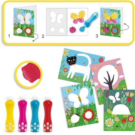 Комплект за оцветяване Djeco - Small Dots