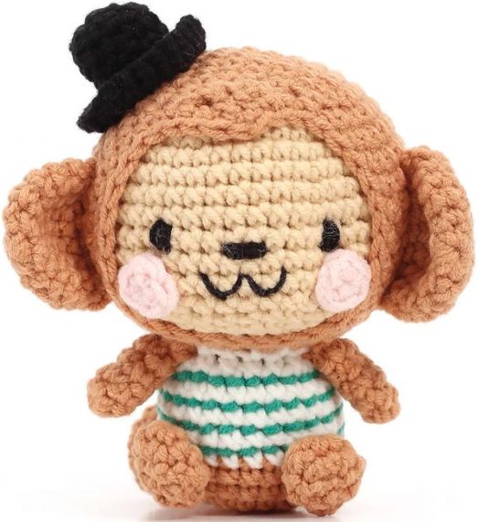 Комплект за плетене Амигуруми Graine Creative - Маймунка 10 см.