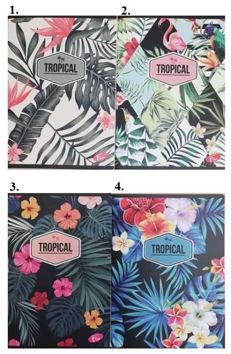 Тетрадка Elisa Tropical А4, 60 листа - широки редове