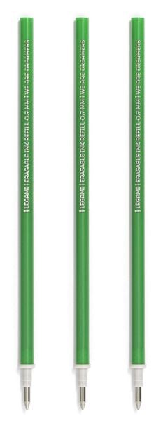 Комплект пълнители за изтриваеми гел химикалки Legami, зелени