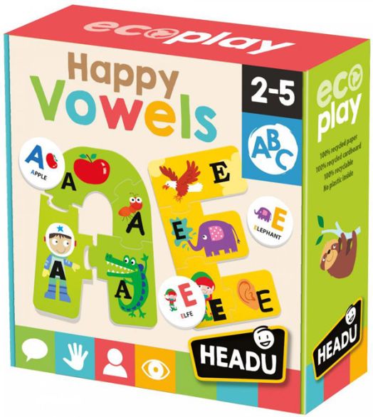 Образователен комплект Headu - Щастливи гласни букви