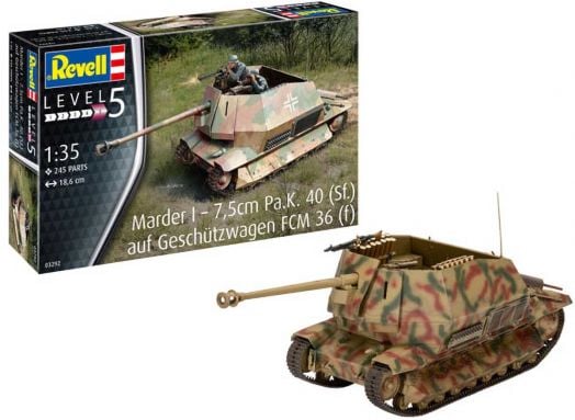 Сглобяем модел Revell - Танков разрушител Marder I on FCM 36 base