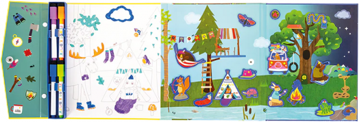 Детска игра с магнити и оцветяване Floss & Rock - Adventure