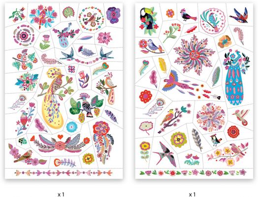 Детски татуировки Djeco - Bright Birds