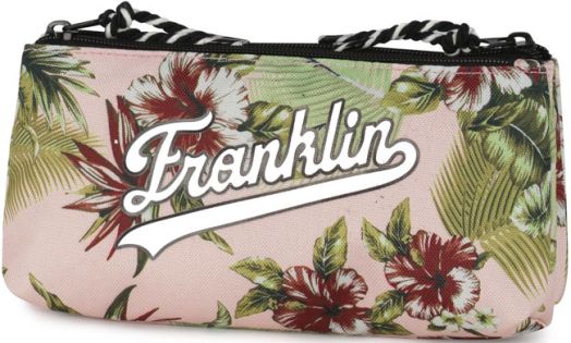 Двоен ученически несесер Franklin and Marshall, розов на цветя